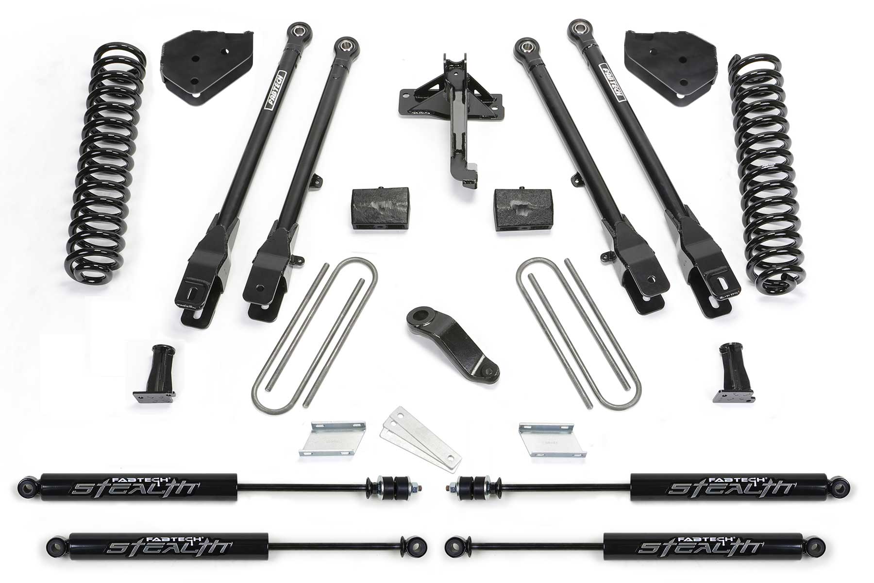 4" 4LINK SYS W/COILS & STEALTH 17-21 FORD F250/F350 4WD DIESEL. by Fabtech