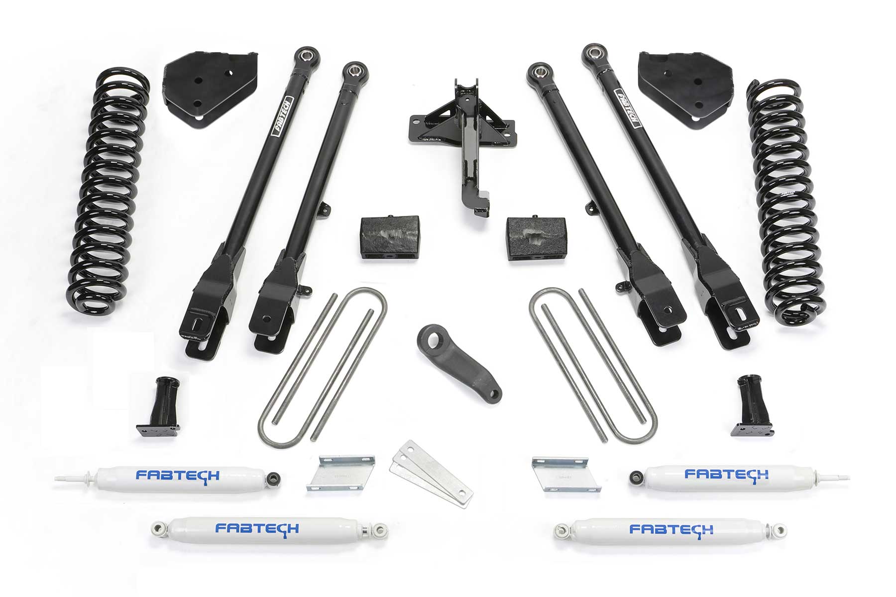 6" 4LINK SYS W/COILS & PERF SHKS 17-21 FORD F250/F350 4WD DIESEL. by Fabtech