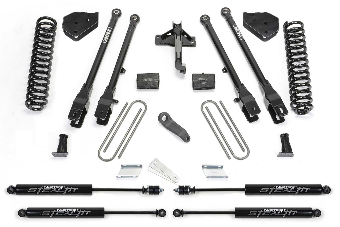 6" 4LINK SYS W/COILS & STEALTH 17-21 FORD F250/F350 4WD DIESEL. by Fabtech