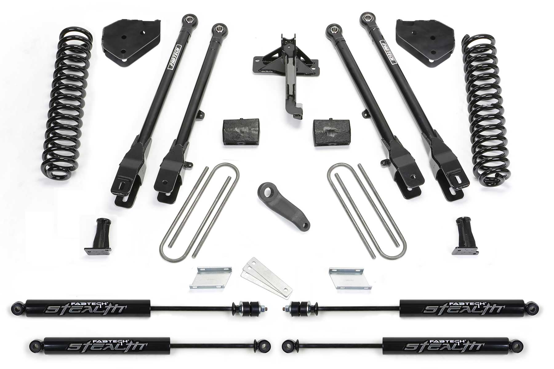 6" 4LINK SYS W/COILS & STEALTH 17-21 FORD F250/F350 4WD DIESEL. by Fabtech