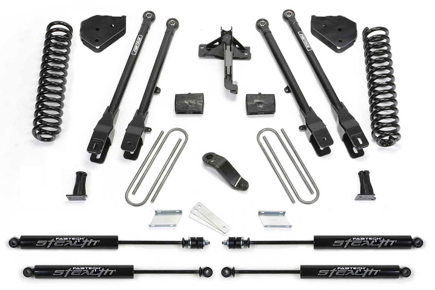 4" 4LINK SYS W/COILS & STEALTH 17-21 FORD F250/F350 4WD GAS. by Fabtech