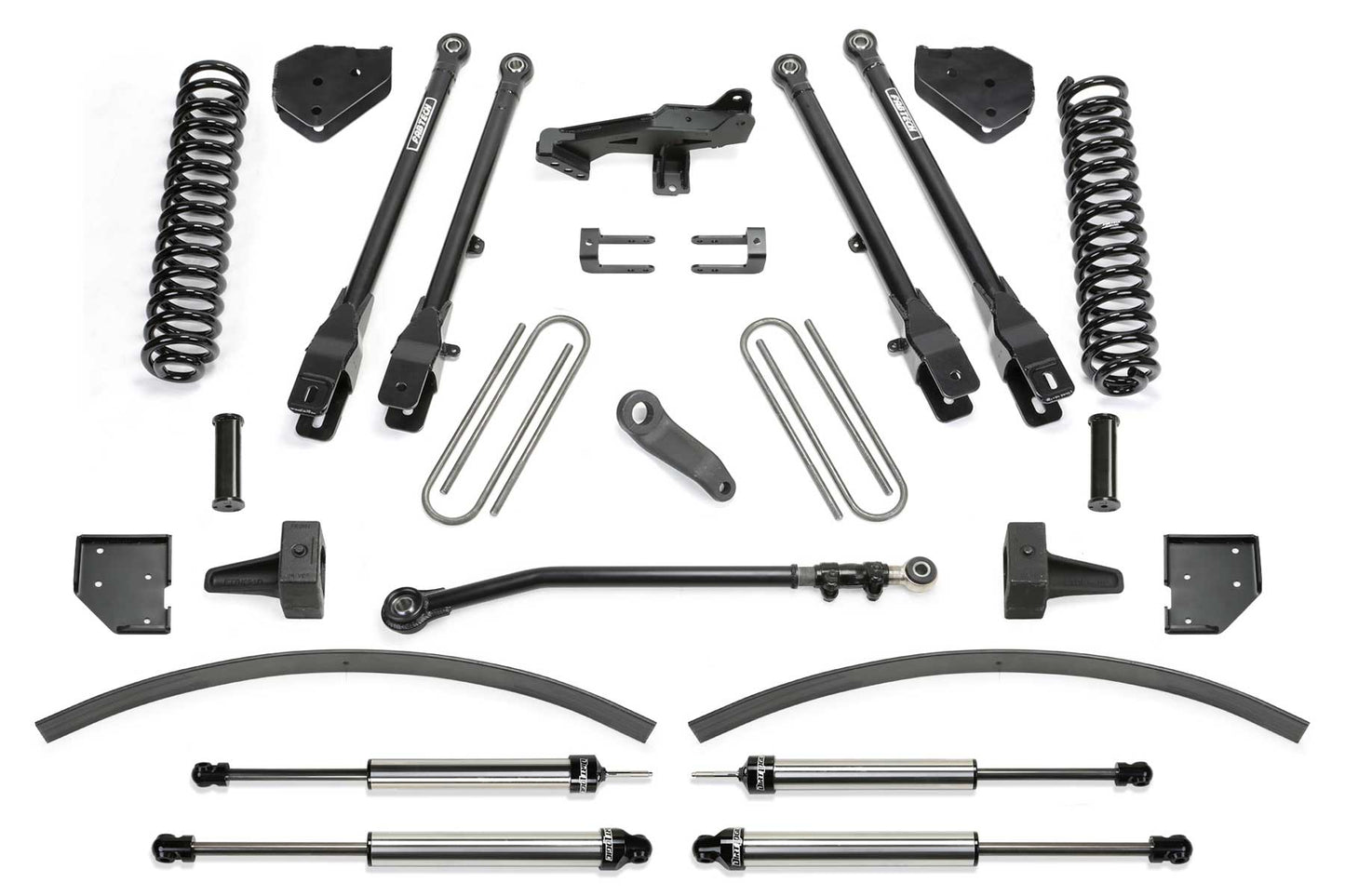 8" 4LINK SYS W/COILS & DLSS SHKS 17-21 FORD F250/F350 4WD DIESEL. by Fabtech