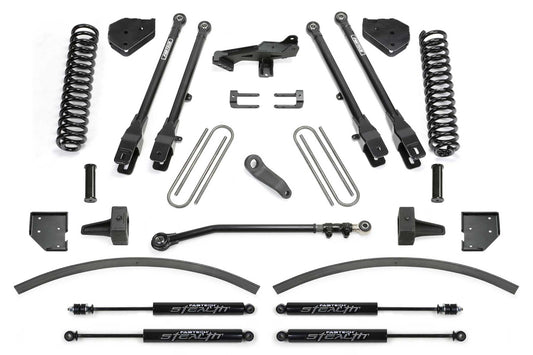 8" 4LINK SYS W/COILS & STEALTH SHKS 17-21 FORD F250/F350 4WD DIESEL. by Fabtech