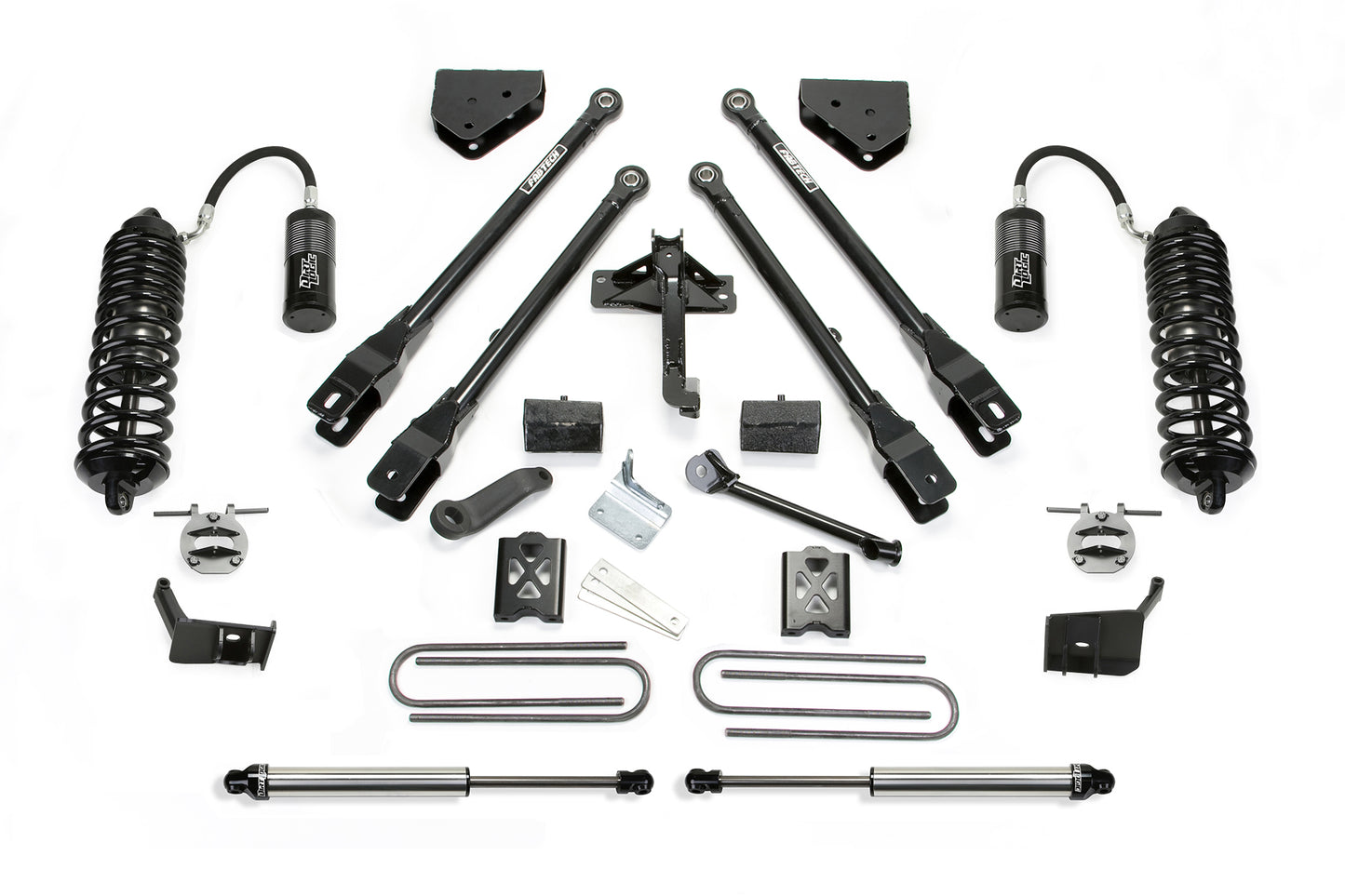 6" 4LINK SYS W/ 4.0 R/R & 2.25 2011-16 FORD F250 4WD. by Fabtech