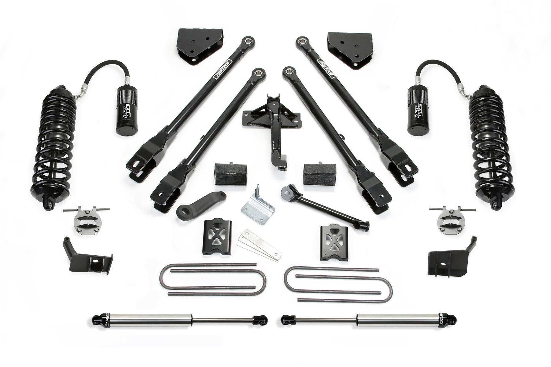 6" 4LINK SYS W/ 4.0 R/R & 2.25 2011-16 FORD F250 4WD. by Fabtech