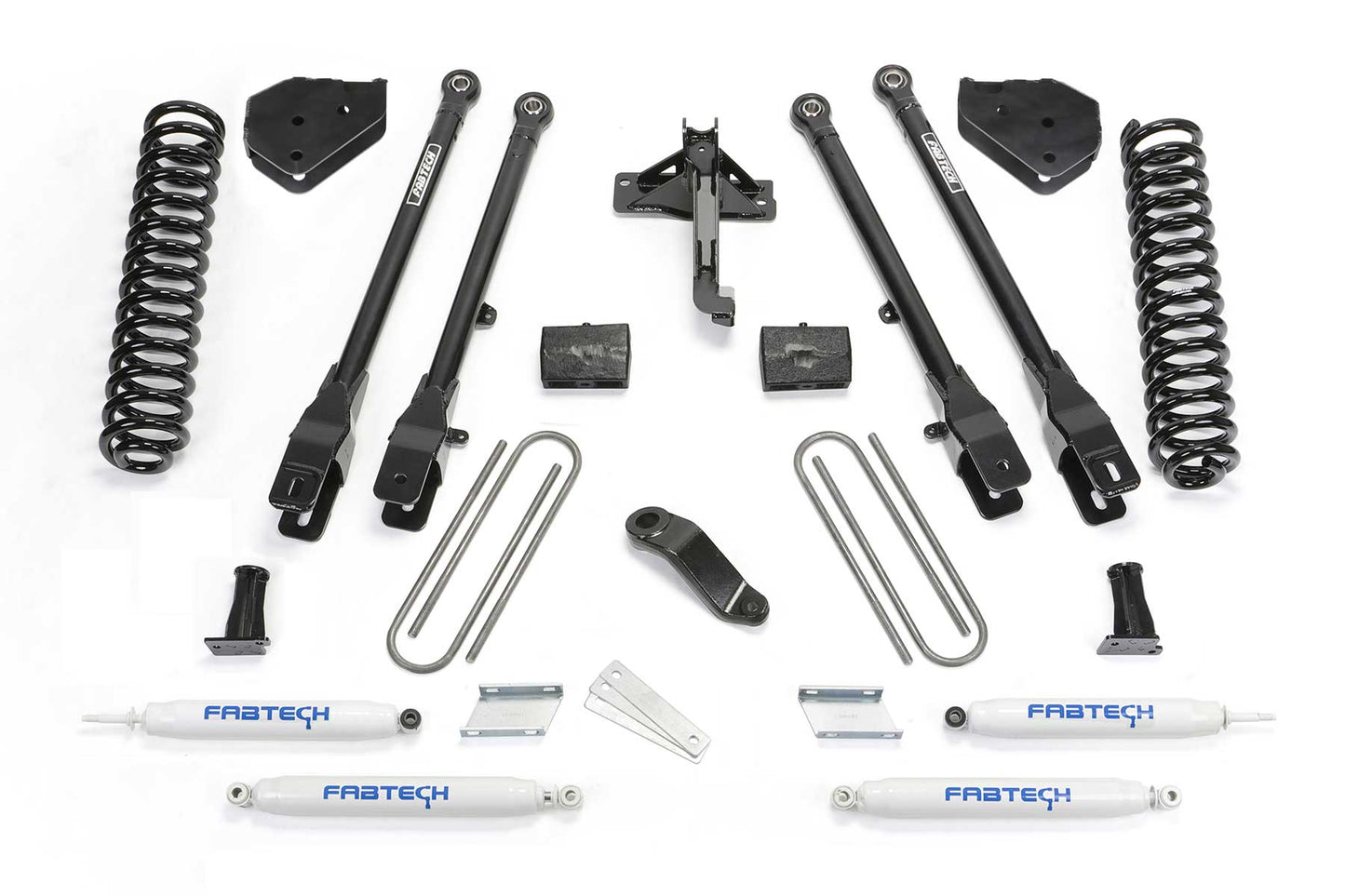 6" 4LINK SYS W/COILS & PERF SHKS 2017 FORD F450/F550 4WD DIESEL. by Fabtech