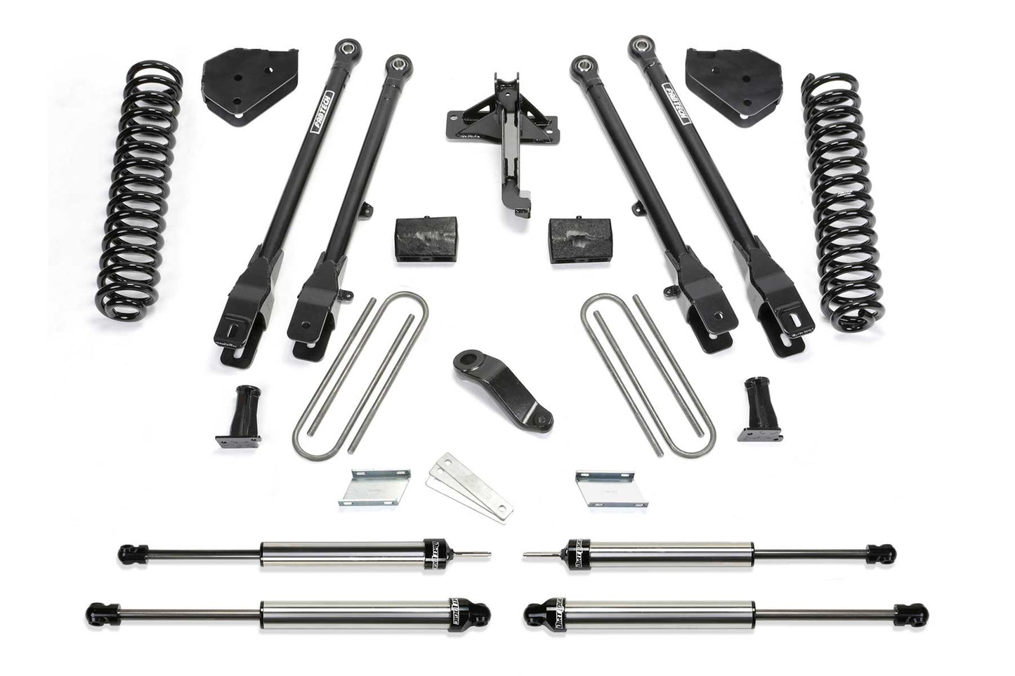 6" 4LINK SYS W/COILS & DL SHKS 2017 FORD F450/F550 4WD DIESEL. by Fabtech
