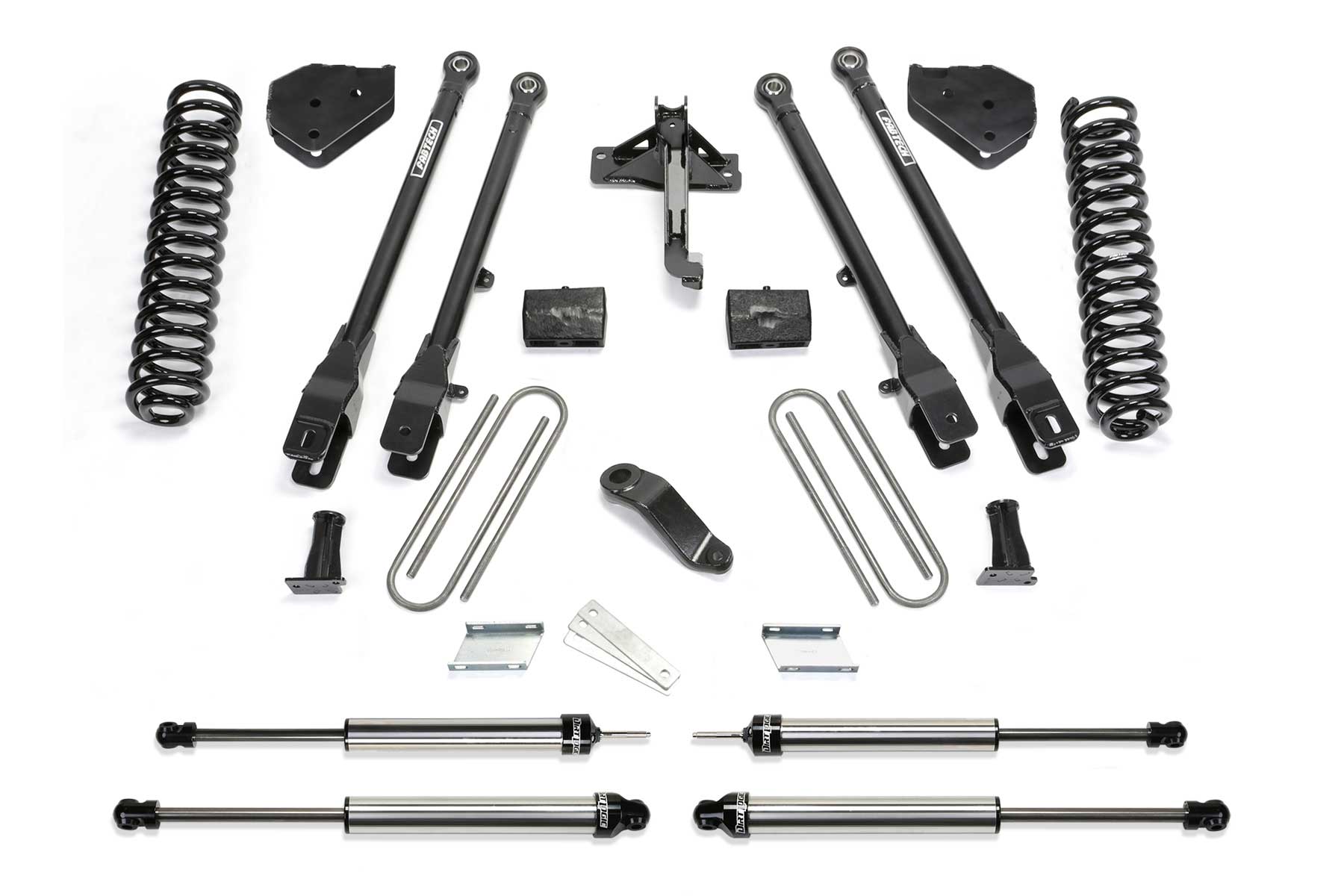6" 4LINK SYS W/COILS & DL SHKS 2017 FORD F450/F550 4WD DIESEL. by Fabtech