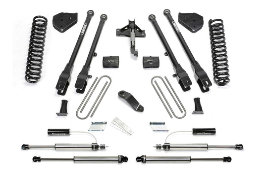 6" 4LINK SYS W/COILS & 2.25 DL RESI FRT AND DL RR SHKS 17-21 FORD F250/350 4WD D by Fabtech