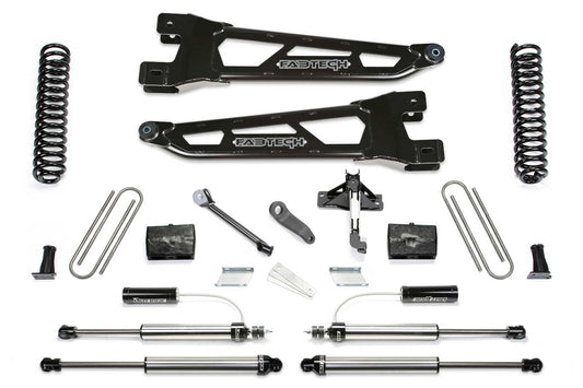 6" RAD ARM SYS W/COILS & 2.25 DL RESI FRT AND DL RR SHKS 17-21 FORD F250/350 4WD by Fabtech