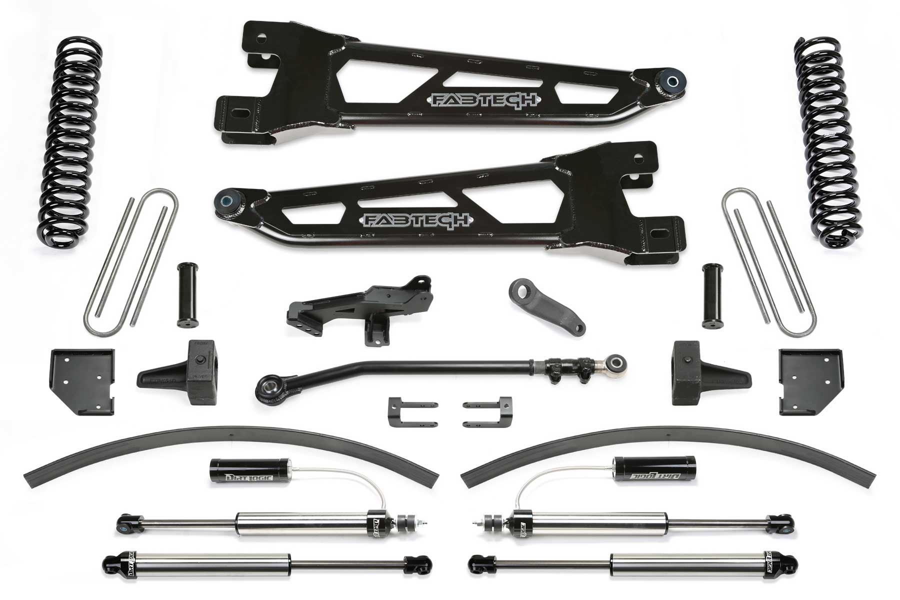 8" RAD ARM SYS W/COILS & DLSS RESI SHKS 17-21 FORD F250/F350 4WD DIESEL. by Fabtech