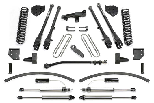 8" 4LINK SYS W/COILS & DL RESI SHKS 17-21 FORD F250/F350 4WD DIESEL. by Fabtech