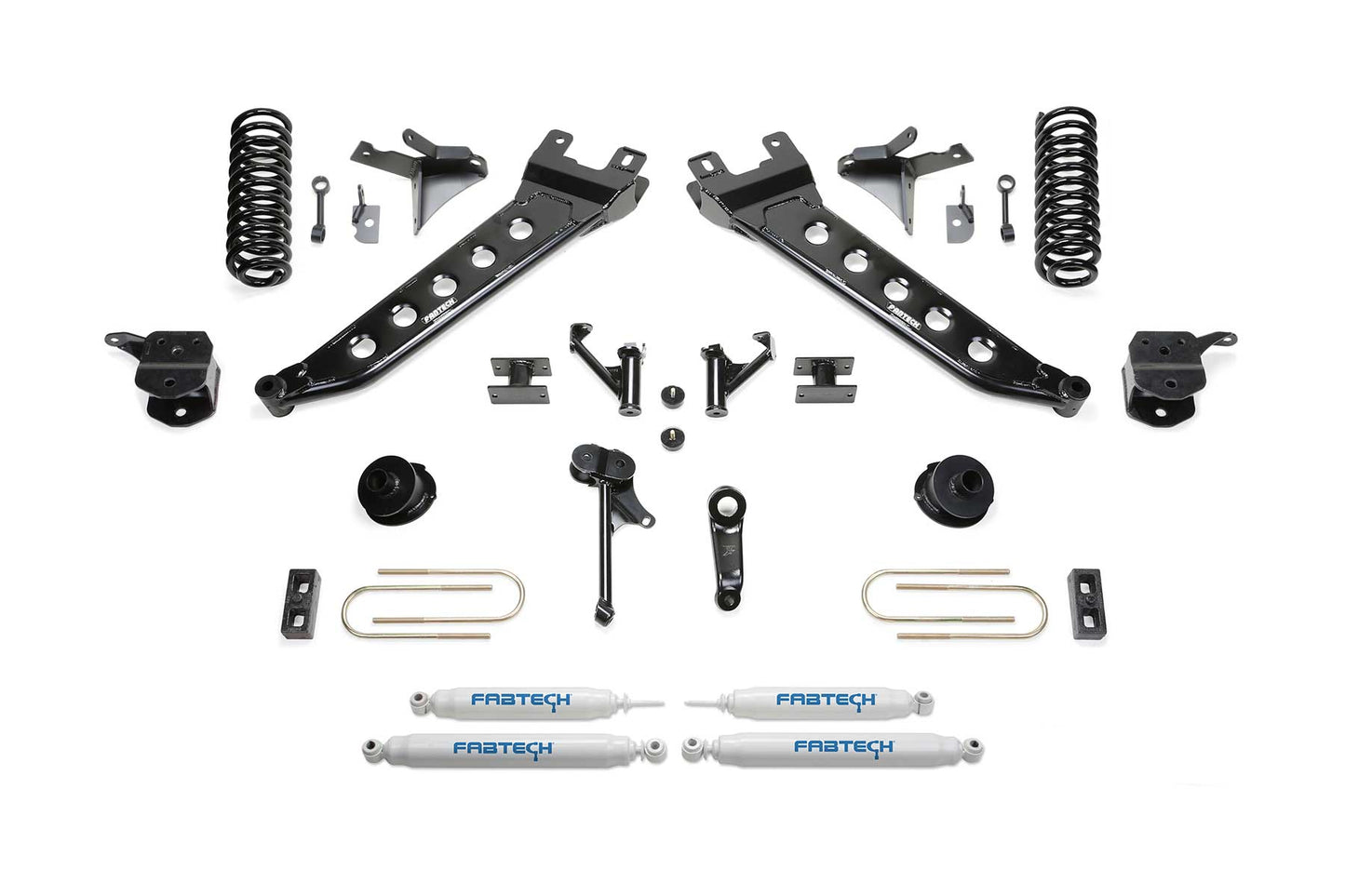 7" RADIUS ARM KIT W/ PERF SHKS 2013-18 RAM 3500 4WD. by Fabtech