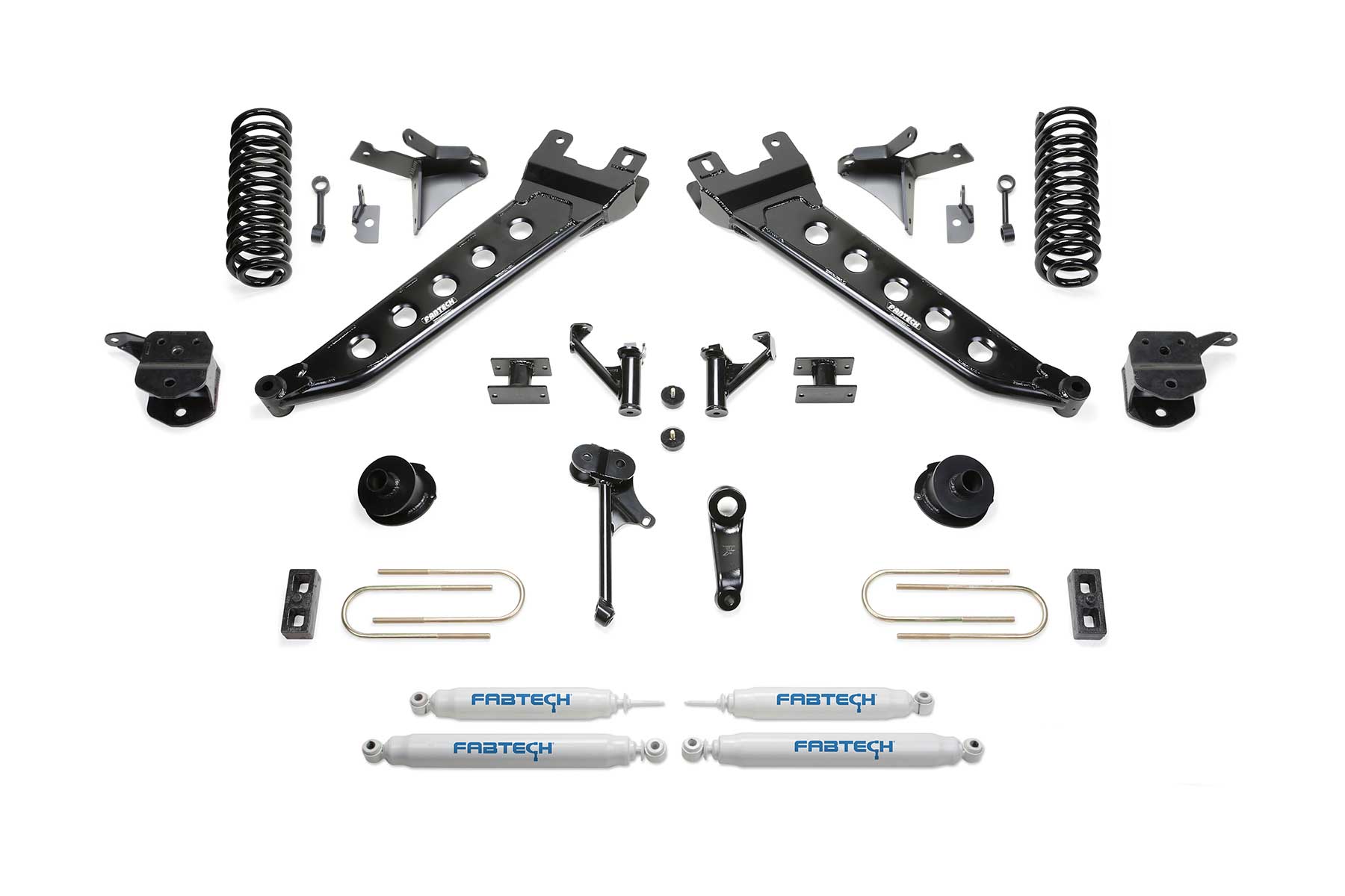7" RADIUS ARM KIT W/ PERF SHKS 2013-18 RAM 3500 4WD. by Fabtech