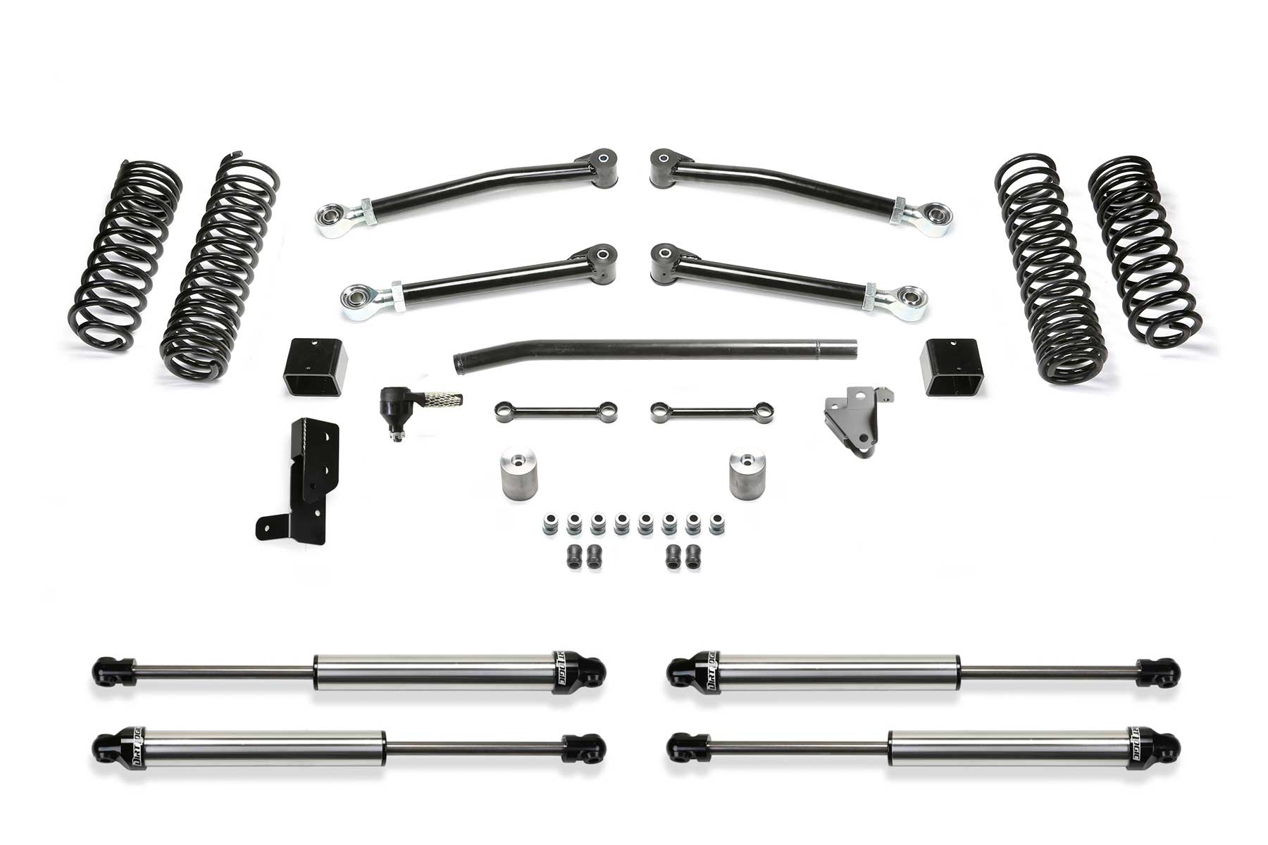 5" TRAIL W/ DLSS SHKS 2020-22 JEEP JL 4WD 4-DOOR DIESEL. by Fabtech
