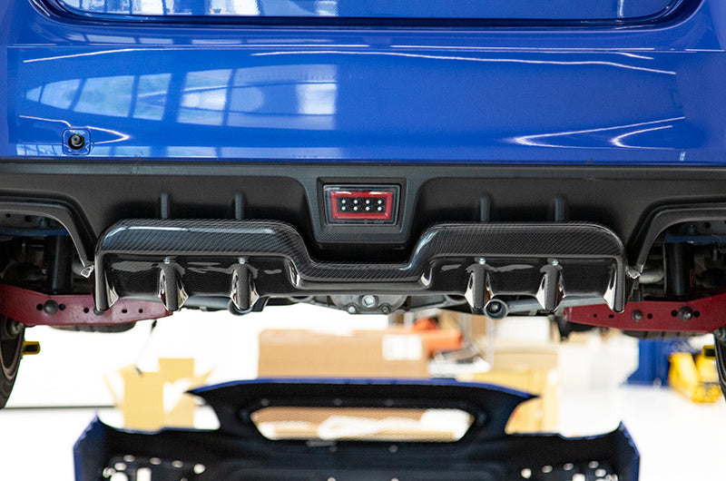 OLM A1 Style Carbon Fiber Rear Diffuser - 2015-2021 WRX / STI by OLM