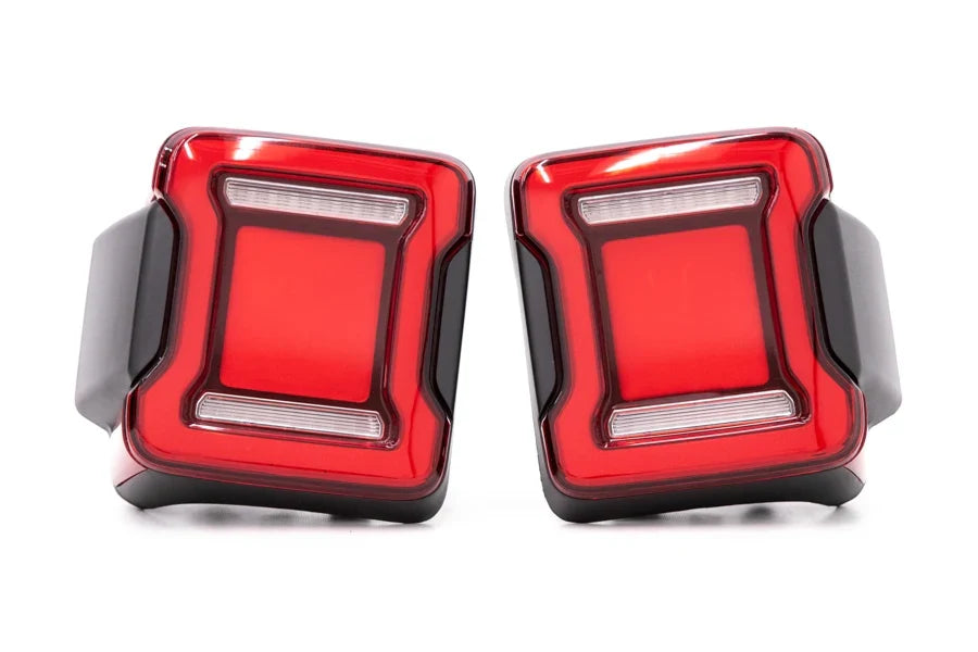 OLM Red LED Tail Lights - Wrangler JL by MYX Automotive