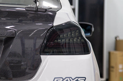 OLM Spec CR Tail Lights (Smoked Lens, Black Base) - 2015-2021 Subaru WRX & STI by MYX Automotive