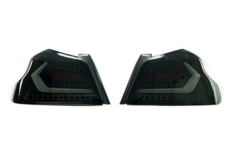 OLM Evolution Tail Lights (Smoked Lens, Black Base, White Bar) - 2015-2021 WRX / STI by MYX Automotive