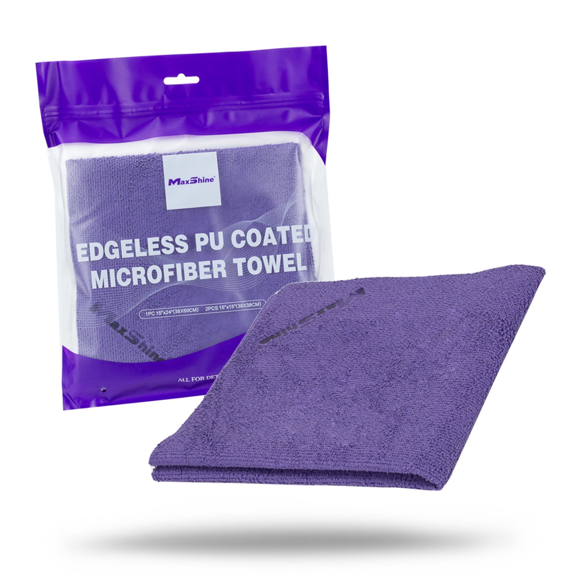 Car Cleaning Towel | 300GSM Edgeless PU Coated Microfiber Towels - 3 Pack | by MaxshineUSA