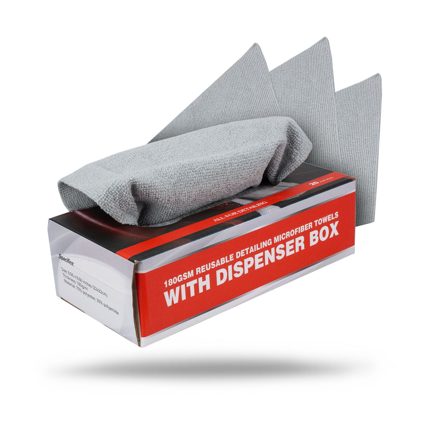 Detailing Microfiber Cloths | 180GSM Edgeless Reusable Microfiber Towels with Box by MaxshineUSA