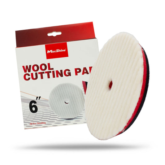 Wool Cutting Pads Rubber Backed - 3in, 5in, 6in by MaxshineUSA
