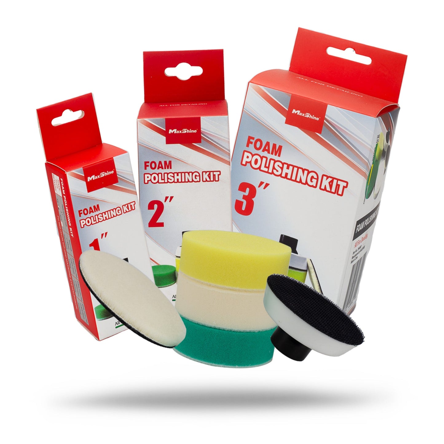 Buffing Pads for Cars | Rotary Polishing Kit - 1in, 2in, 3in by MaxshineUSA