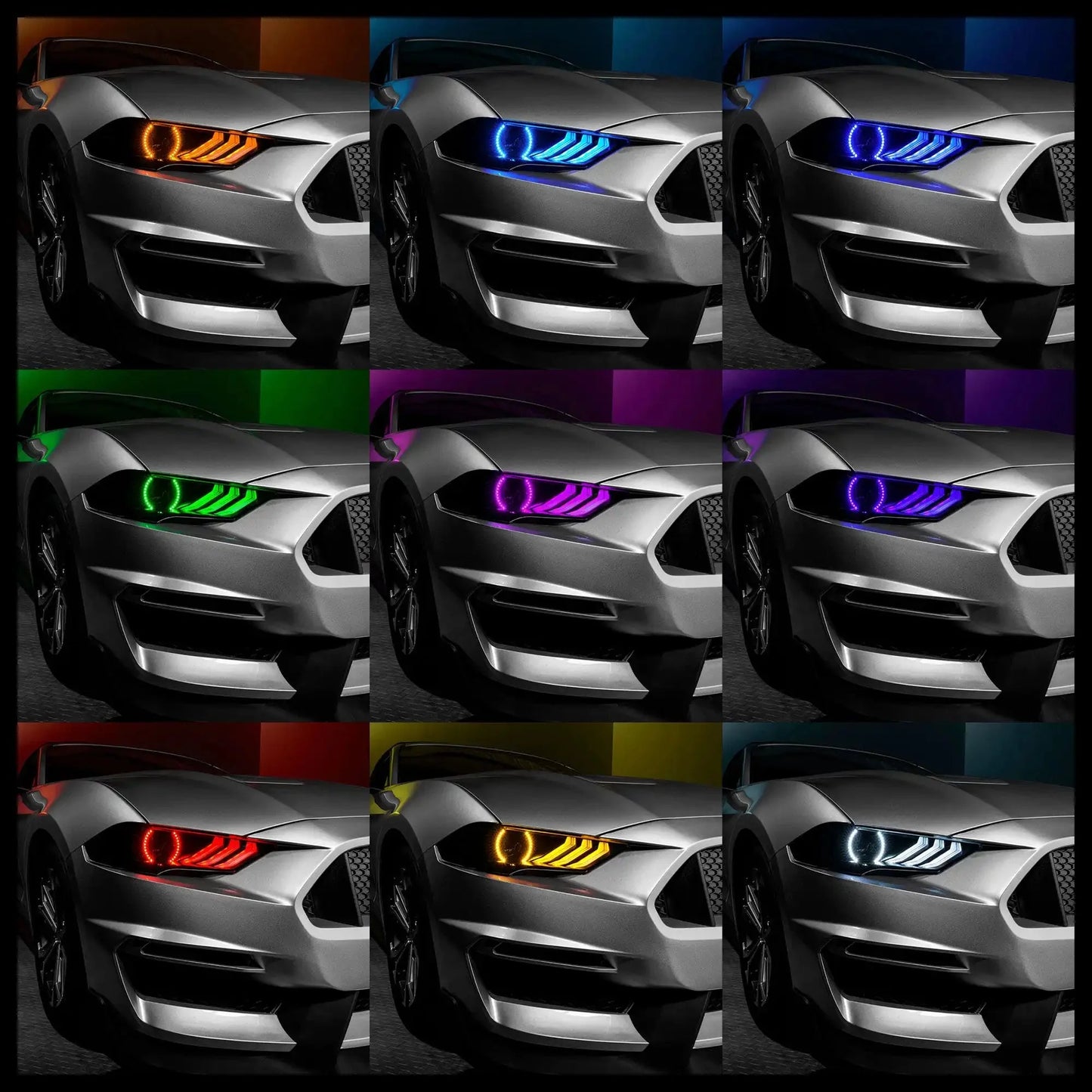 ORACLE Lighting 2018-2023 Ford Mustang "Black Series" Dynamic ColorSHIFT LED Headlights w/ Sequential Turn Signal by ORACLE Lighting