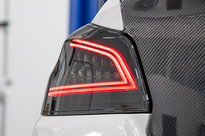 OLM Spec CR Tail Lights (Smoked Lens, Black Base) - 2015-2021 Subaru WRX & STI by MYX Automotive