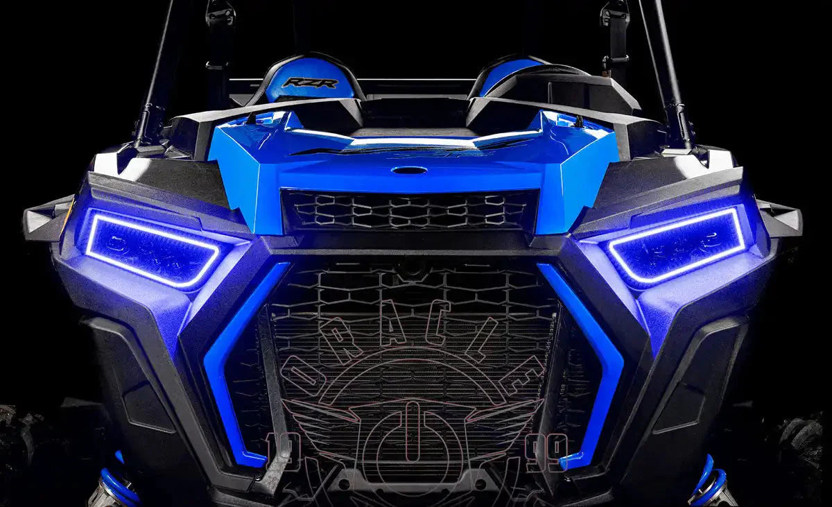 ORACLE Lighting 2014-2023 Polaris RZR 900 / 1000 Turbo Dynamic ColorSHIFT RGB+A Surface Mount Headlight Halo Kit by ORACLE Lighting