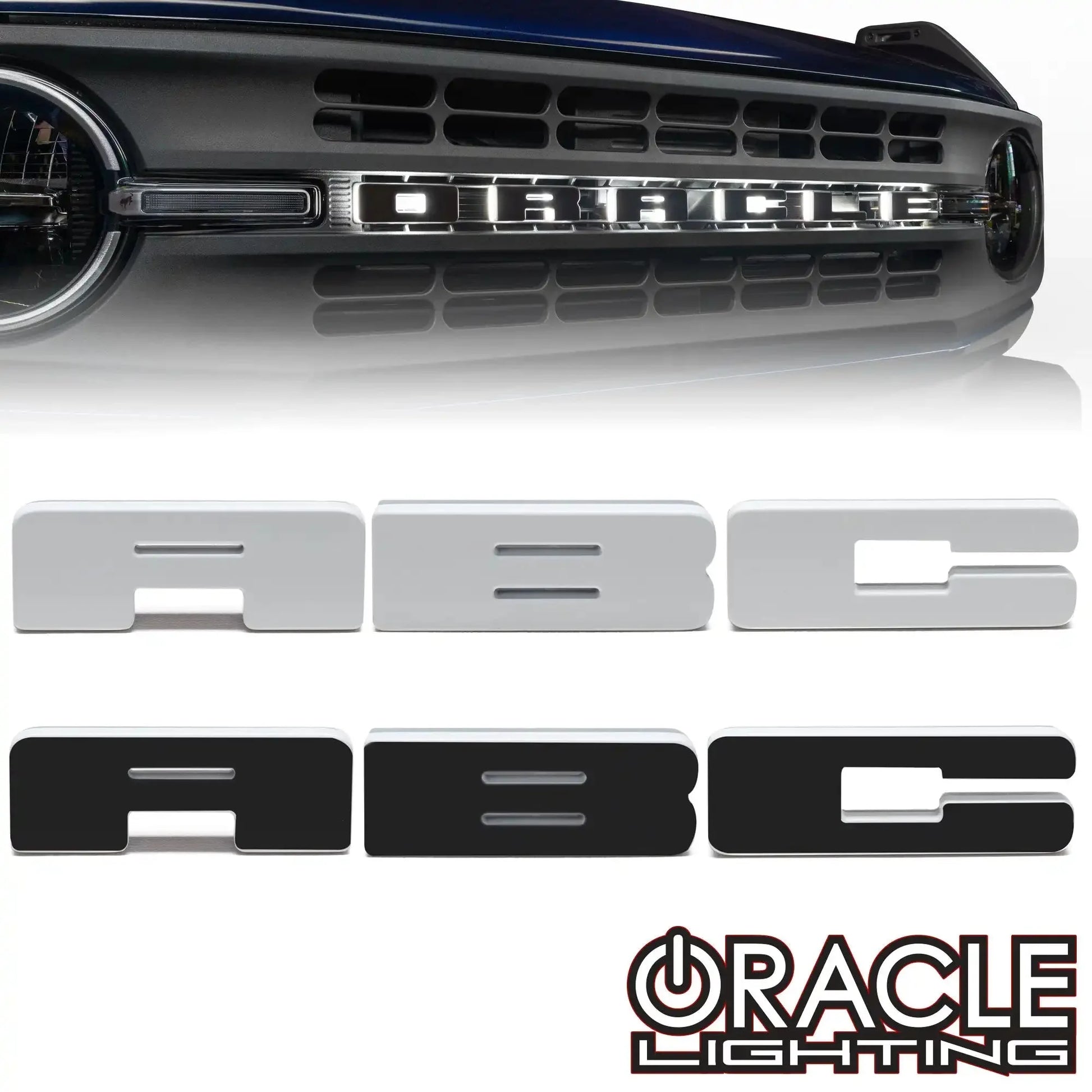 ORACLE Lighting Universal Illuminated LED Letter Badges - White LED - Individual by ORACLE Lighting