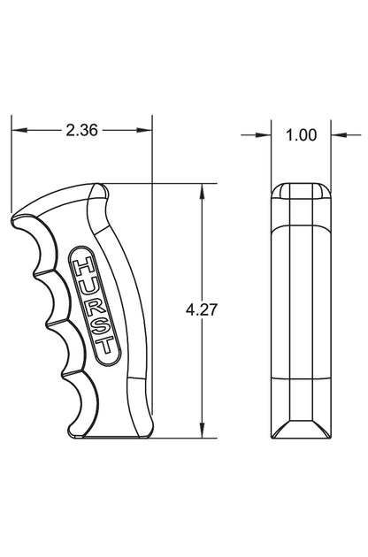 Hurst Billet/Plus Universal Pistol Grip Shift Handle by Hurst