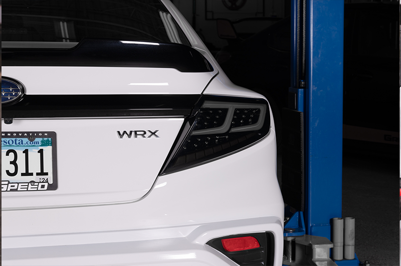 OLM Spec-AR LED Taillights (Smoke Lens/Black Base/White Bar) - 2022+ WRX by MYX Automotive