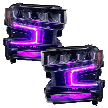 ORACLE Lighting 2019-2022 Chevrolet Silverado 1500 ColorSHIFT RGB+W Headlight DRL Upgrade Kit by ORACLE Lighting