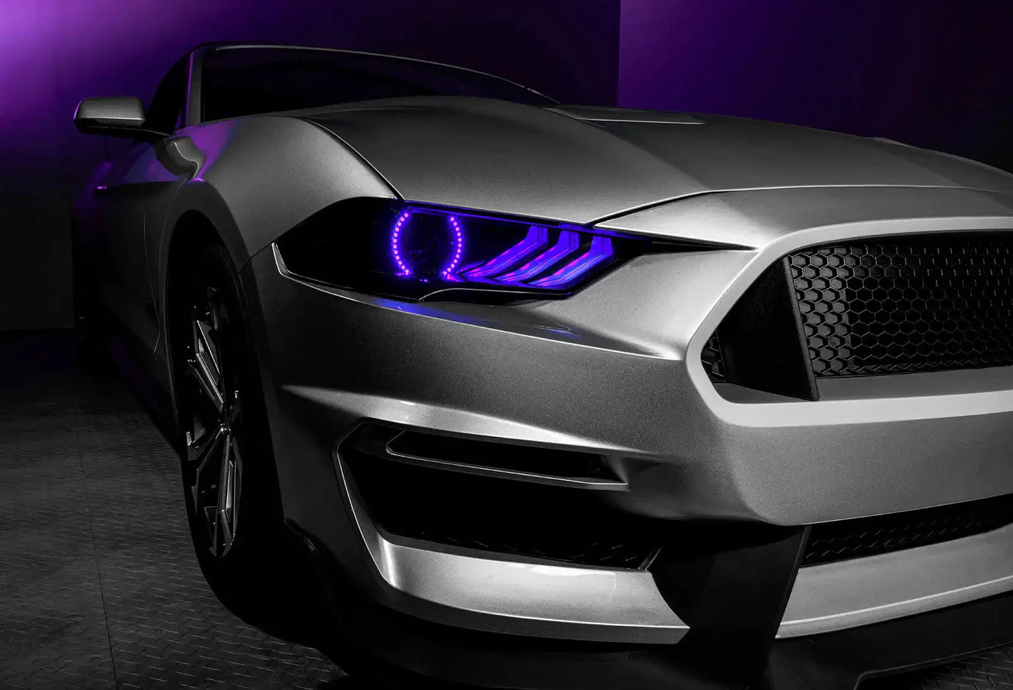 ORACLE Lighting 2018-2023 Ford Mustang Dynamic ColorSHIFT DRL Upgrade w/Halo Kit & Sequential Turn Signal by ORACLE Lighting