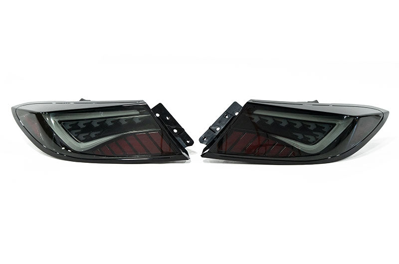 OLM "Scythe Style" LED Taillights (Smoke Lens/Black Base/White Bar) - 2022+ BRZ / GR86 by MYX Automotive