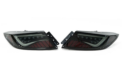 OLM "Scythe Style" LED Taillights (Smoke Lens/Black Base/White Bar) - 2022+ BRZ / GR86 by MYX Automotive