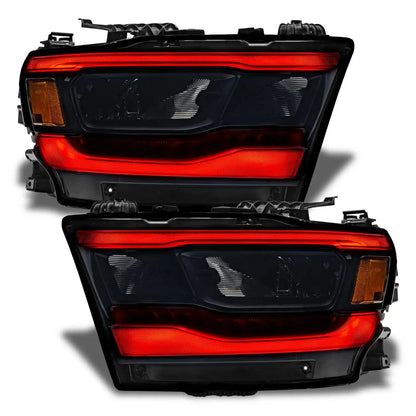 ORACLE Lighting 2019-2024 Dodge RAM 1500 ColorSHIFT RGB+W Headlight DRL Upgrade Kit - Reflector LED Headlights by ORACLE Lighting