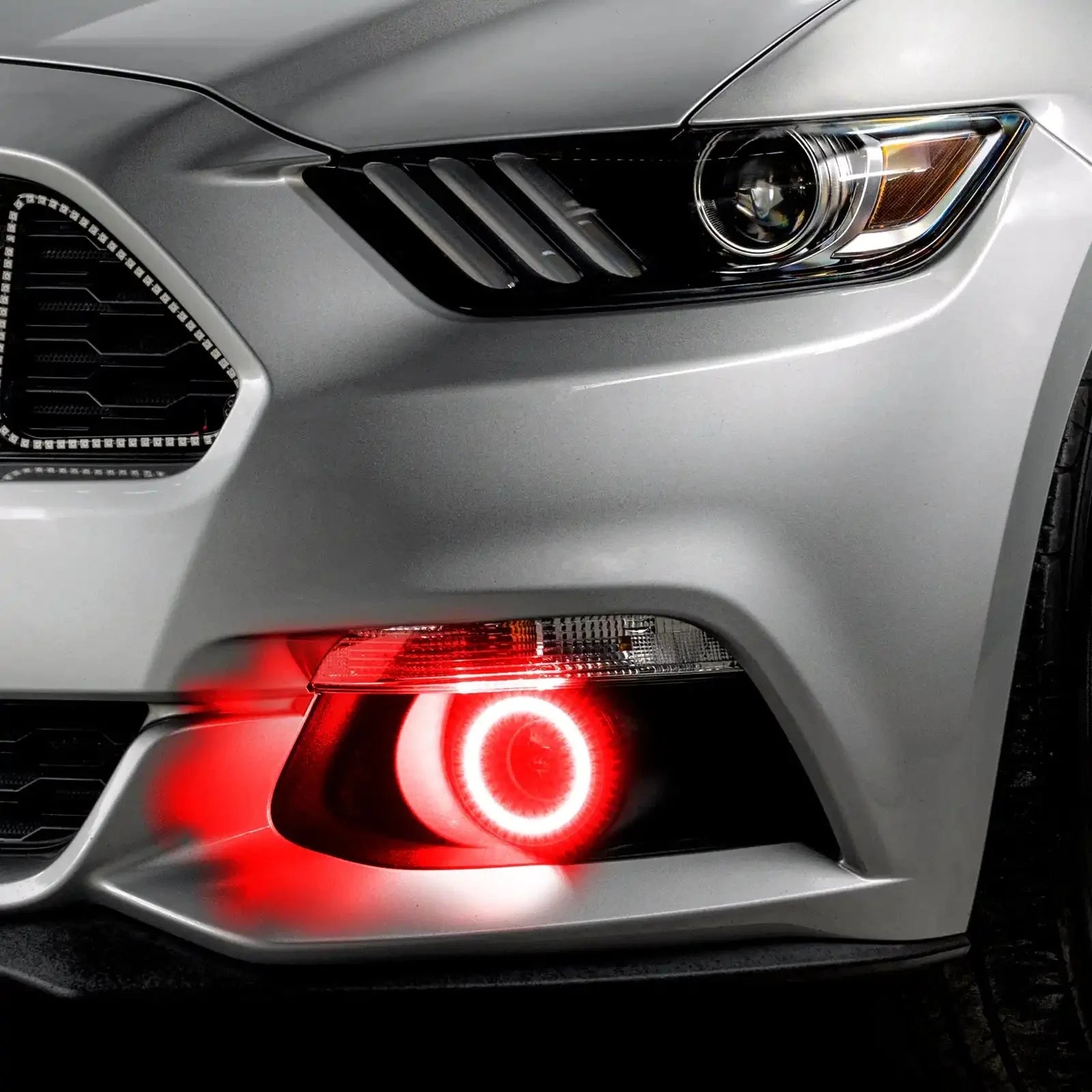 ORACLE Lighting 2015-2017 Ford Mustang Dynamic ColorSHIFT RGB+A Projector Surface Mount Fog Light Halo Kit by ORACLE Lighting