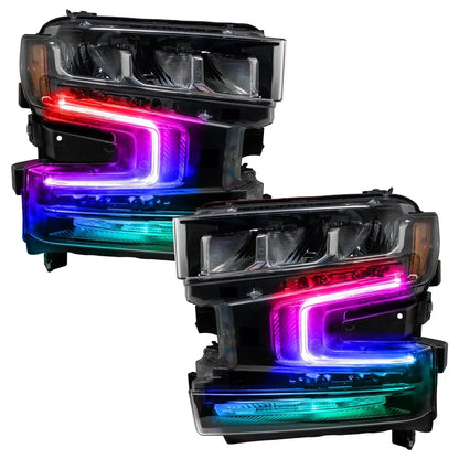ORACLE Lighting 2019-2022 Chevrolet Silverado 1500 ColorSHIFT RGB+W Headlight DRL Upgrade Kit by ORACLE Lighting