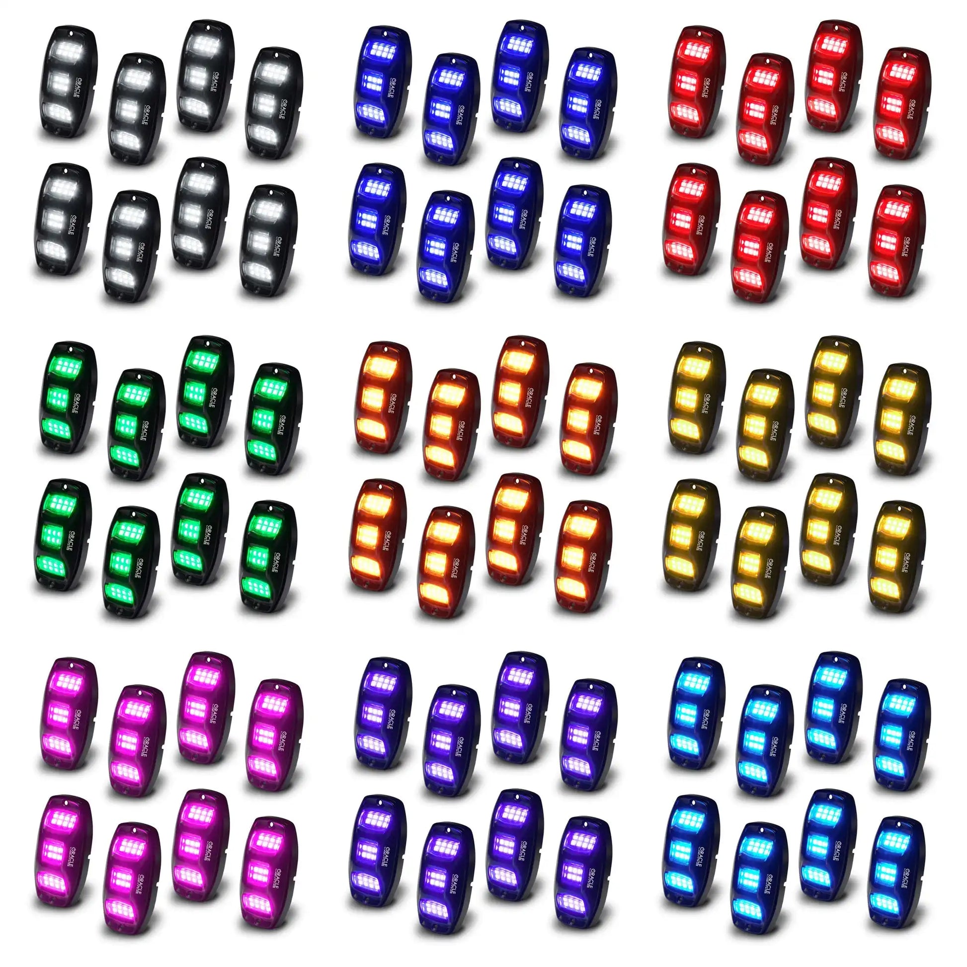 ColorSHIFT RGB+W Underbody Rock Light Kit - 230° Wide Angle Bluetooth Control by ORACLE Lighting