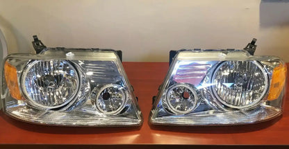 USED 2005-2008 FORD F-150 PRE-ASSEMBLED HEADLIGHTS- CHROME - AMBER 7043-005 - CLEARANCE by ORACLE Lighting