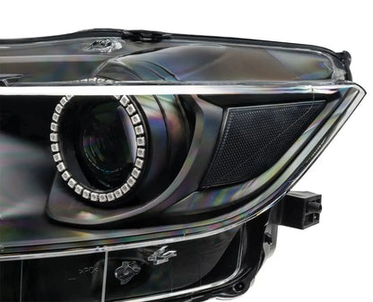 2015-2017 Ford Mustang Pre-Assembled Headlights -Dynamic ColorSHIFT RGB+A -Black Edition by ORACLE Lighting