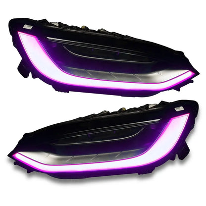 ORACLE Lighting 2016-2024 Tesla Model X Dynamic ColorSHIFT Headlight & Fog Light DRL Upgrade Kit - COMBO by ORACLE Lighting