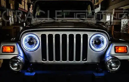 1997-2006 Jeep Wrangler TJ ORACLE LED Headlight Halo Kit- Waterproof Surface Mount by ORACLE Lighting