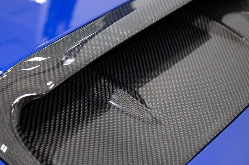 OLM A1 Aggressive Carbon Fiber Full Replacement Hood Scoop - 2015-2021 WRX / STI by MYX Automotive