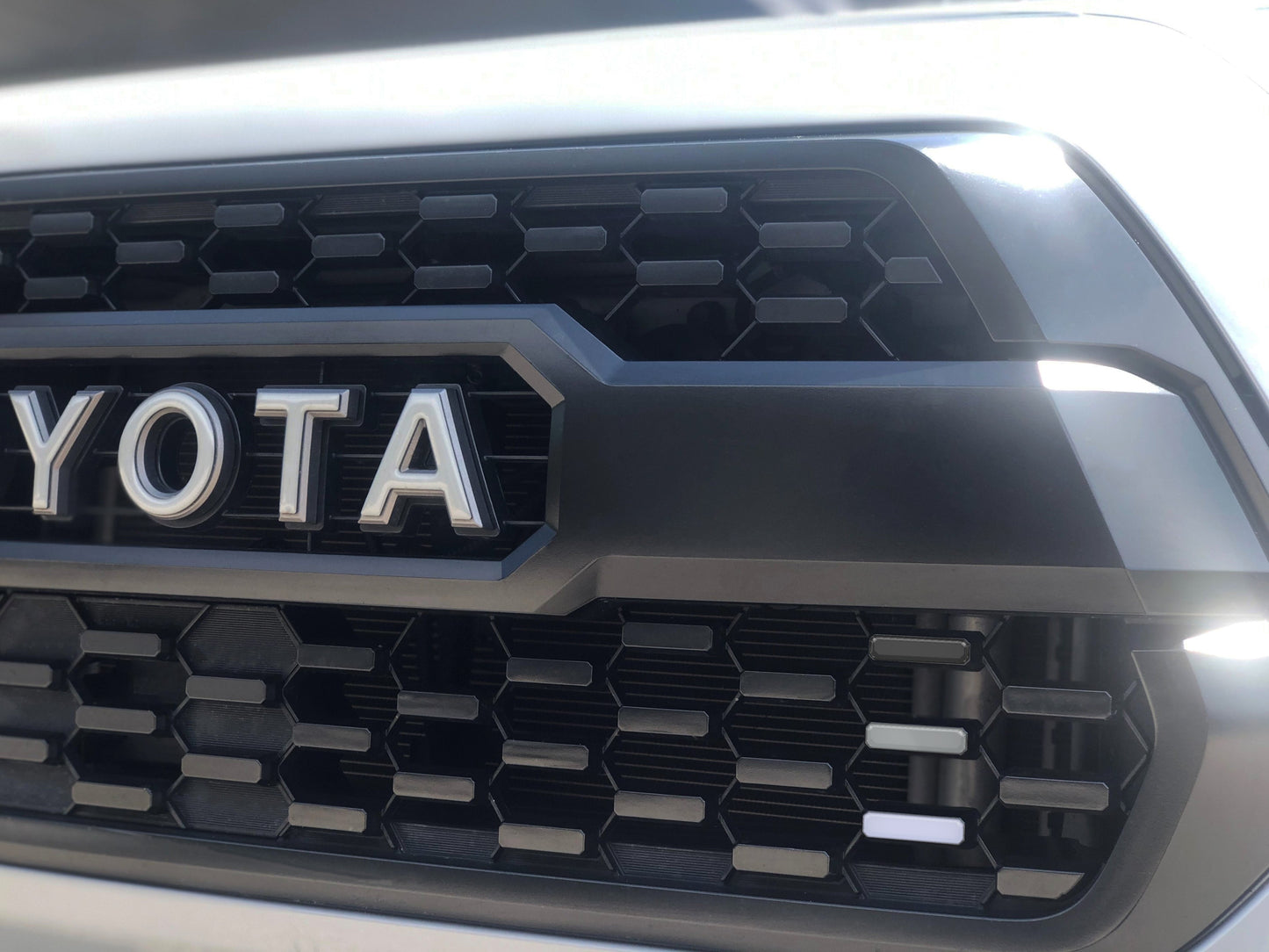 TRI-Color Grille Accent Overlays Fits 2016-2023 Toyota Tacoma TRD Pro Grille by Tufskinz.com