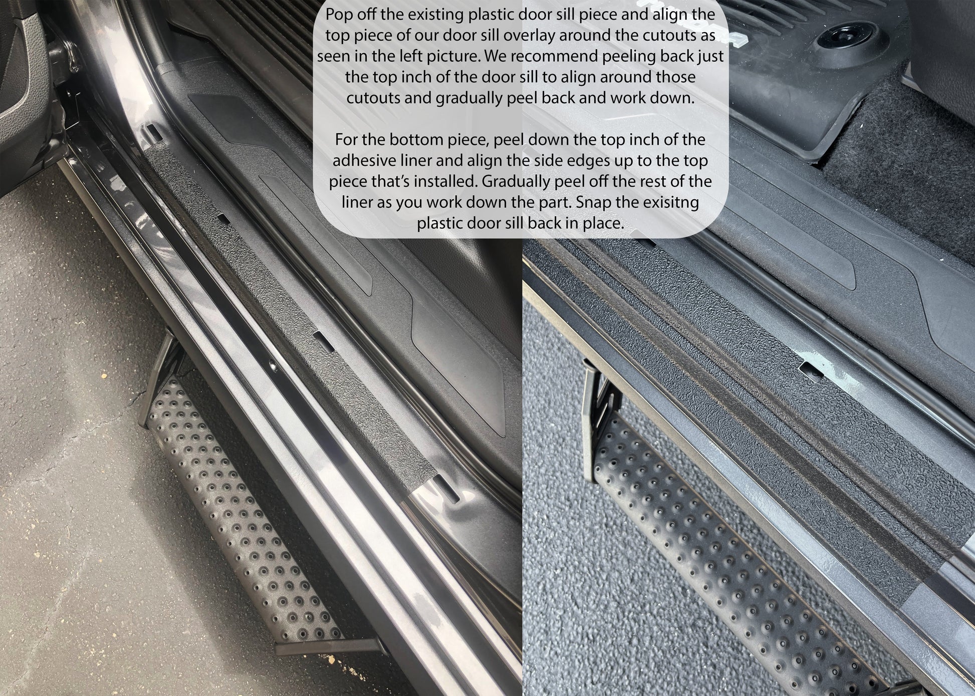 Door Sill Protection Overlays Fits 2022-2026 Toyota Sequoia by Tufskinz.com