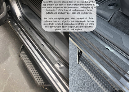 Door Sill Protection Overlays Fits 2022-2026 Toyota Sequoia by Tufskinz.com