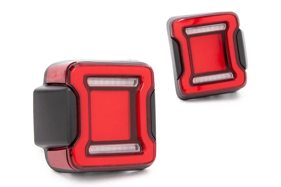 OLM Red LED Tail Lights - Wrangler JL by MYX Automotive